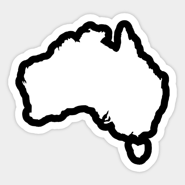 Australia map Sticker by Designzz